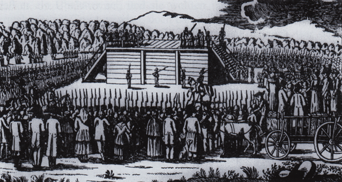 Hinrichtung von fünf Odenwälder Räubern 