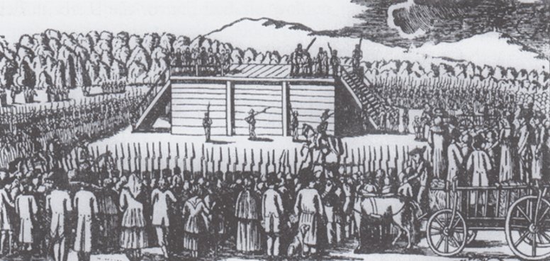 Hinrichtung von fünf Odenwälder Räubern 