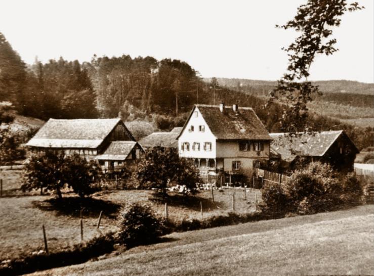 Altes Foto von Häusern