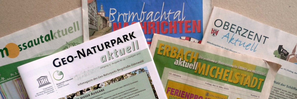 Titel von lokalen Wochenblättern der Kommunen