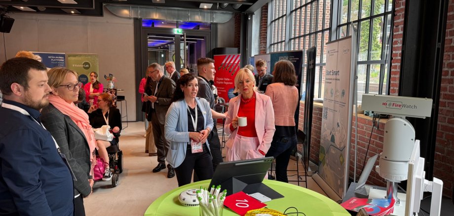 Foto der Präsenz des Odenwaldkreises auf dem Digitalkongress in Marburg