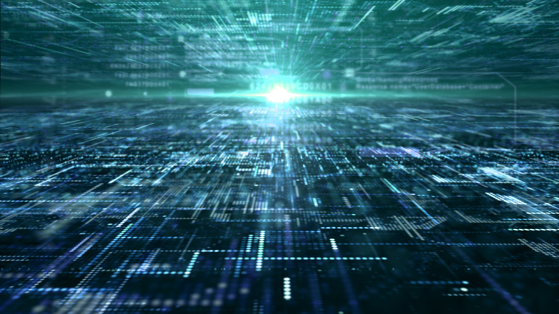 Futuristic digital matrix particles grid virtual reality abstrac