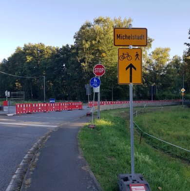 Wegweiser für den Radweg