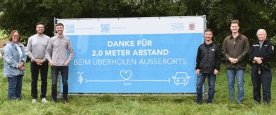 Plakat zum Thema Abstand